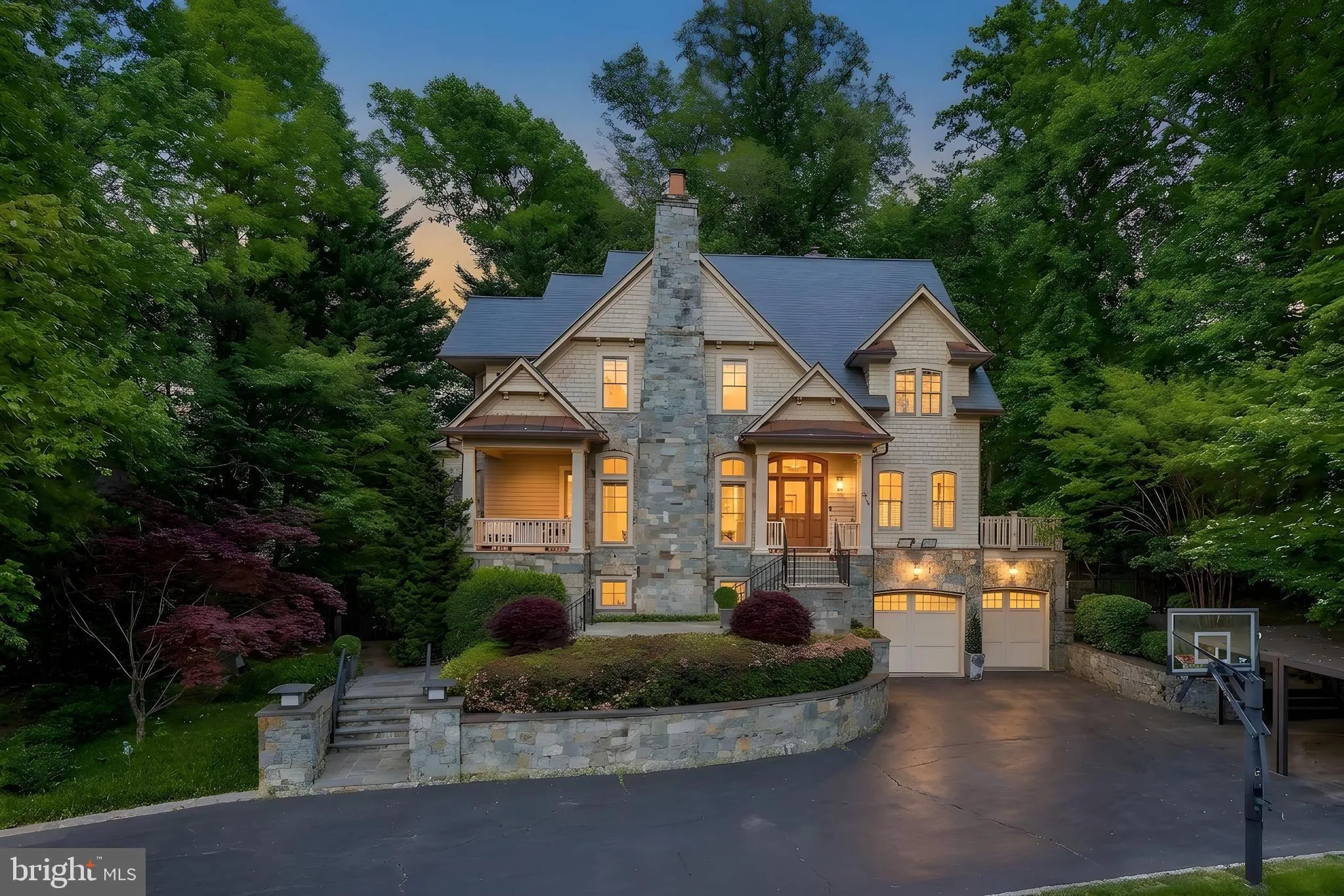 Custom Bradley Hills Grove Estate with Private Half-Acre